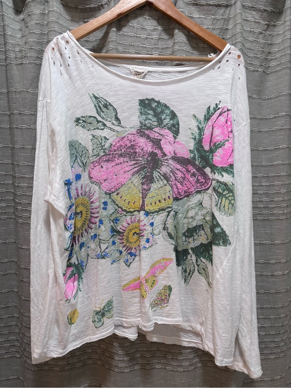 Magnolia Pearl Floral Butterfly Long Sleeve Viggo Tee
